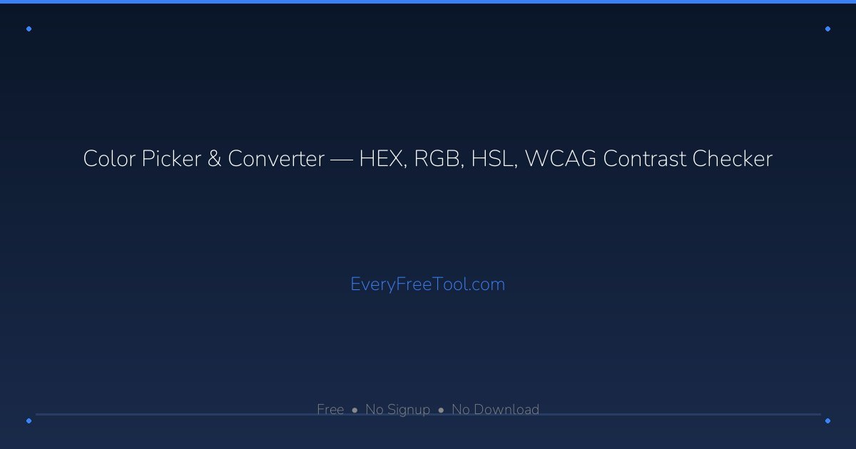 Color Picker & Converter — HEX, RGB, HSL, WCAG Contrast Checker ...