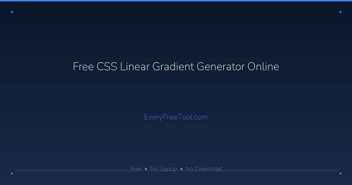 Free CSS Linear Gradient Generator Online | EveryFreeTool