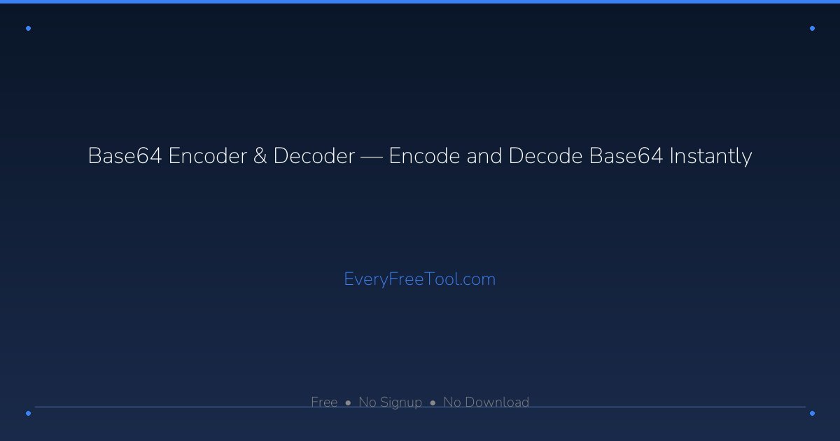 Base64 Encoder & Decoder — Encode and Decode Base64 Instantly ...