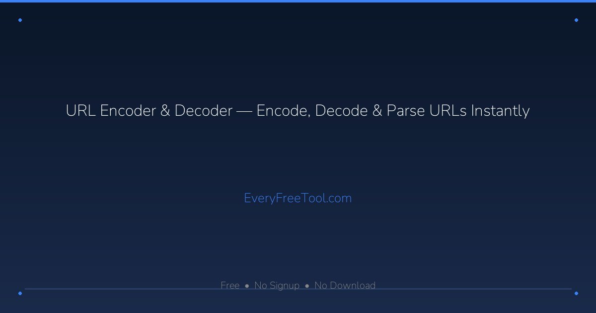 URL Encoder & Decoder — Encode, Decode & Parse URLs Instantly ...
