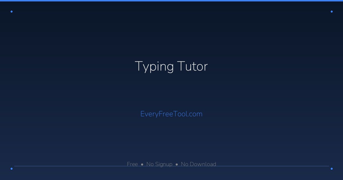 Typing Tutor — Free Typing Lessons from Home Row to Full Keyboard ...