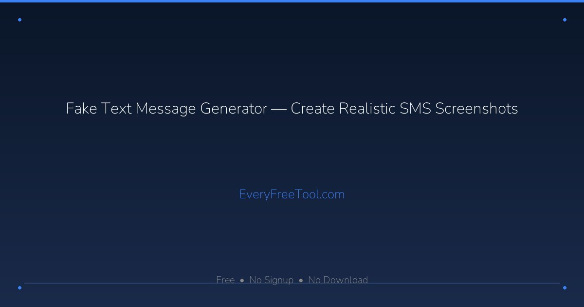 Fake Text Message Generator — Create Realistic SMS Screenshots ...