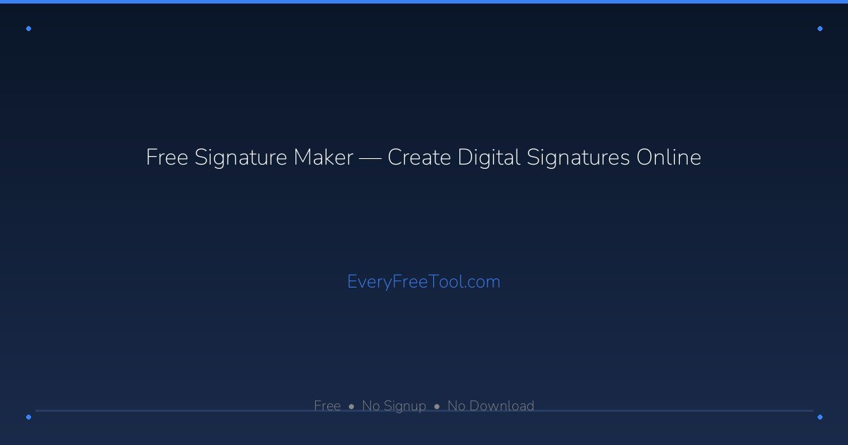 Professional Digital Signature Raspberry Free Signature Maker — Create Digital Signatures Online | EveryFreeTool