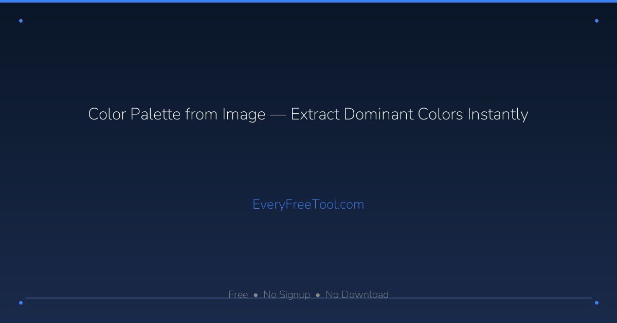 Color Palette from Image β Extract Dominant Colors Instantly ...