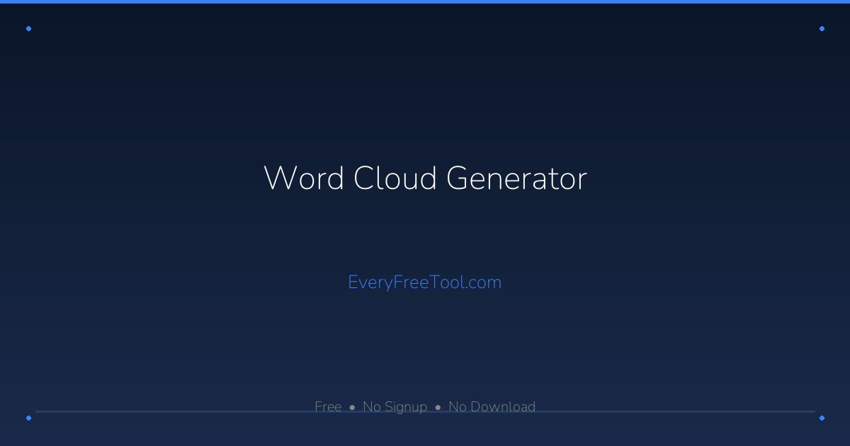 Word Cloud Generator — Free Online Word Cloud Maker | EveryFreeTool