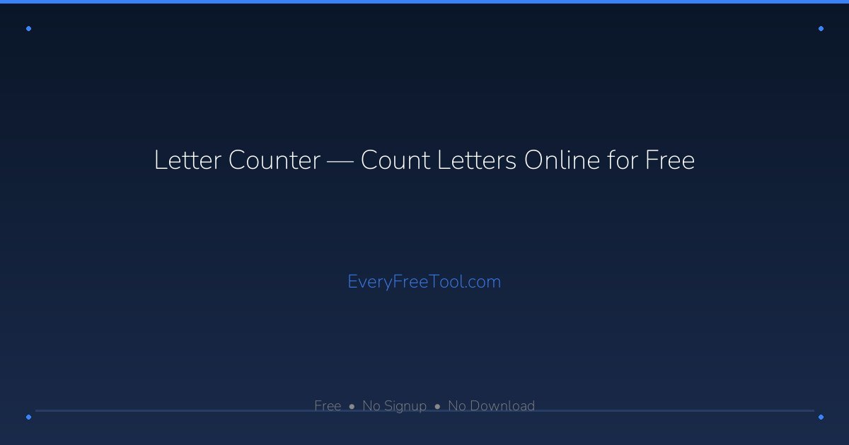 Counter Letters Letter Counter — Count Letters Online for Free | EveryFreeTool
